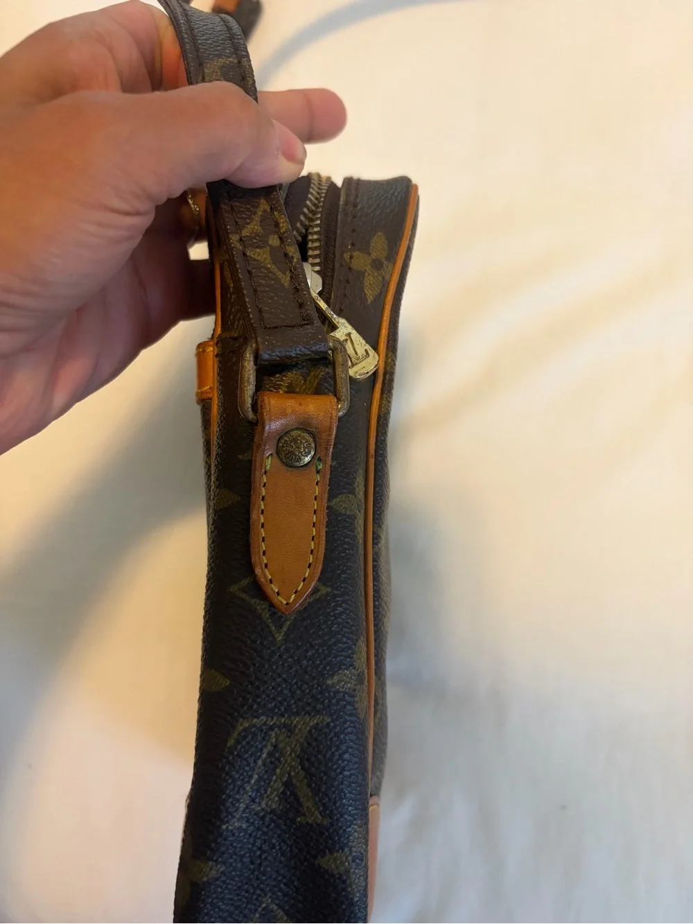 Louis Vuitton Monogram Canvas Messenger Bag - Brown with Tan Trim